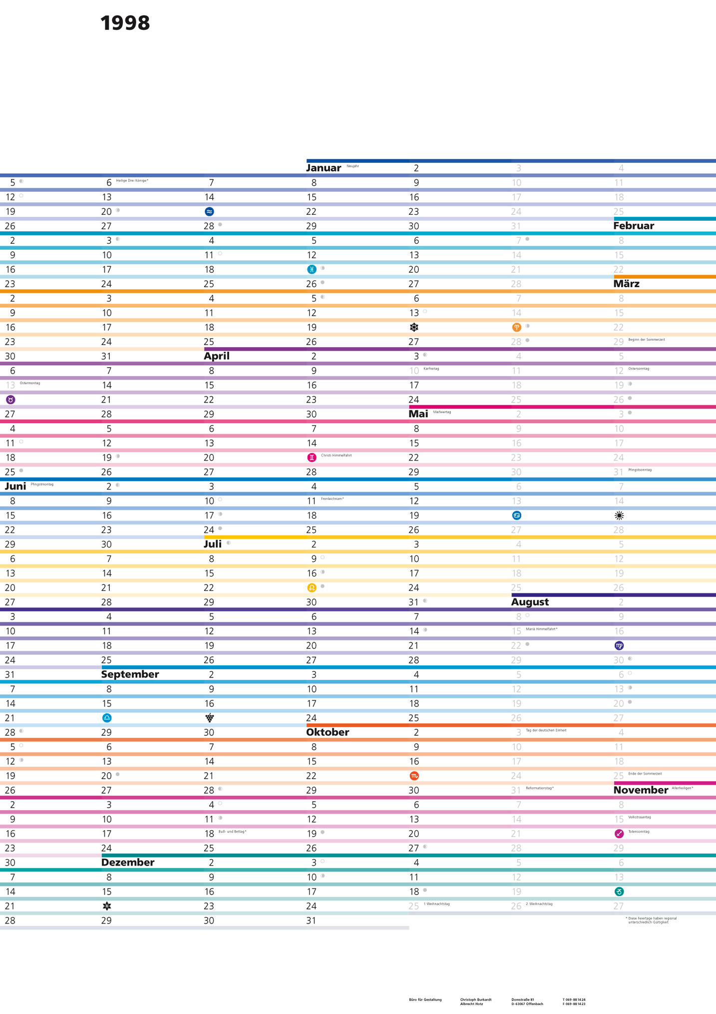 Burkardt + Hotz Kalender 1998