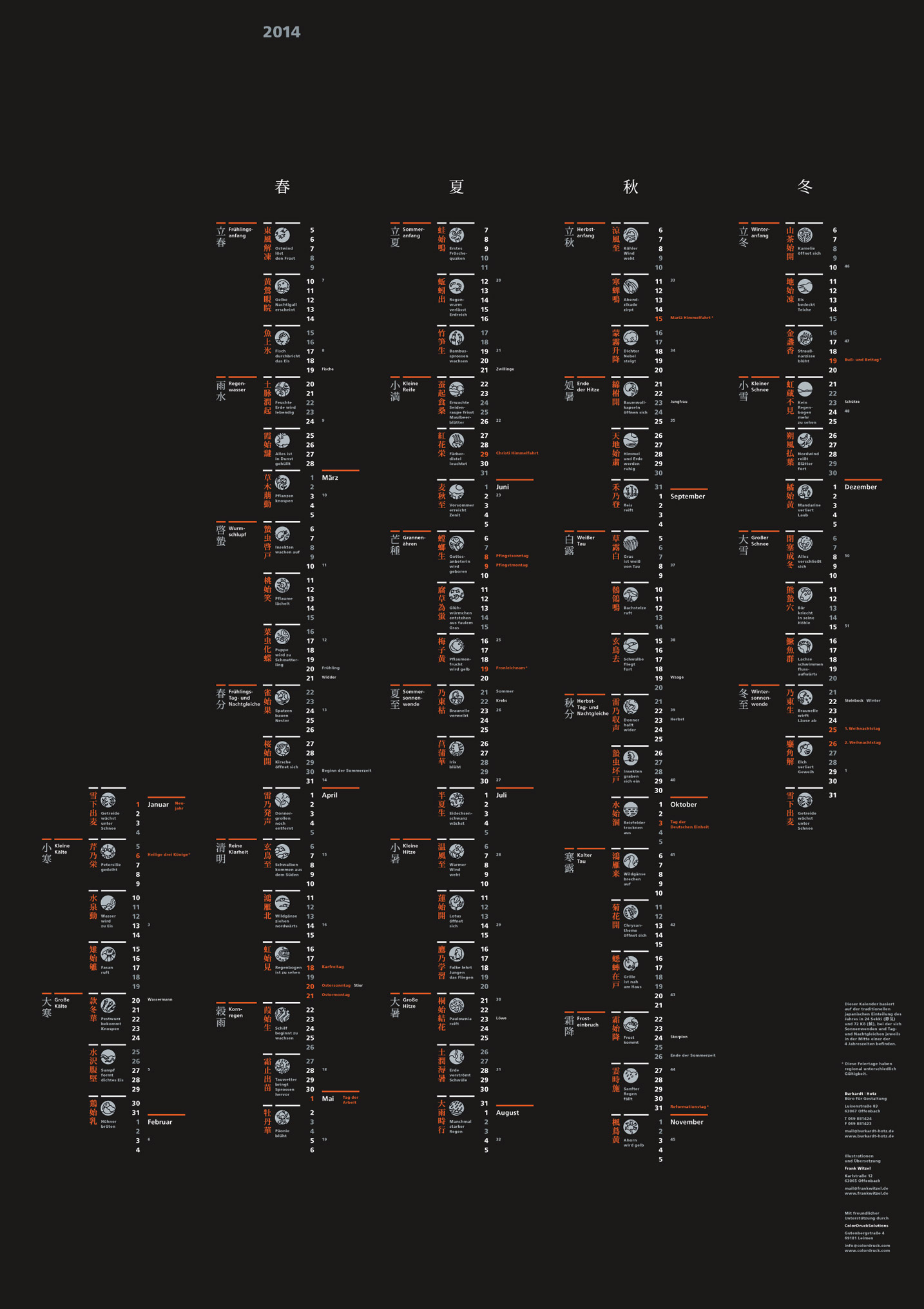 Burkardt + Hotz Kalender 2014