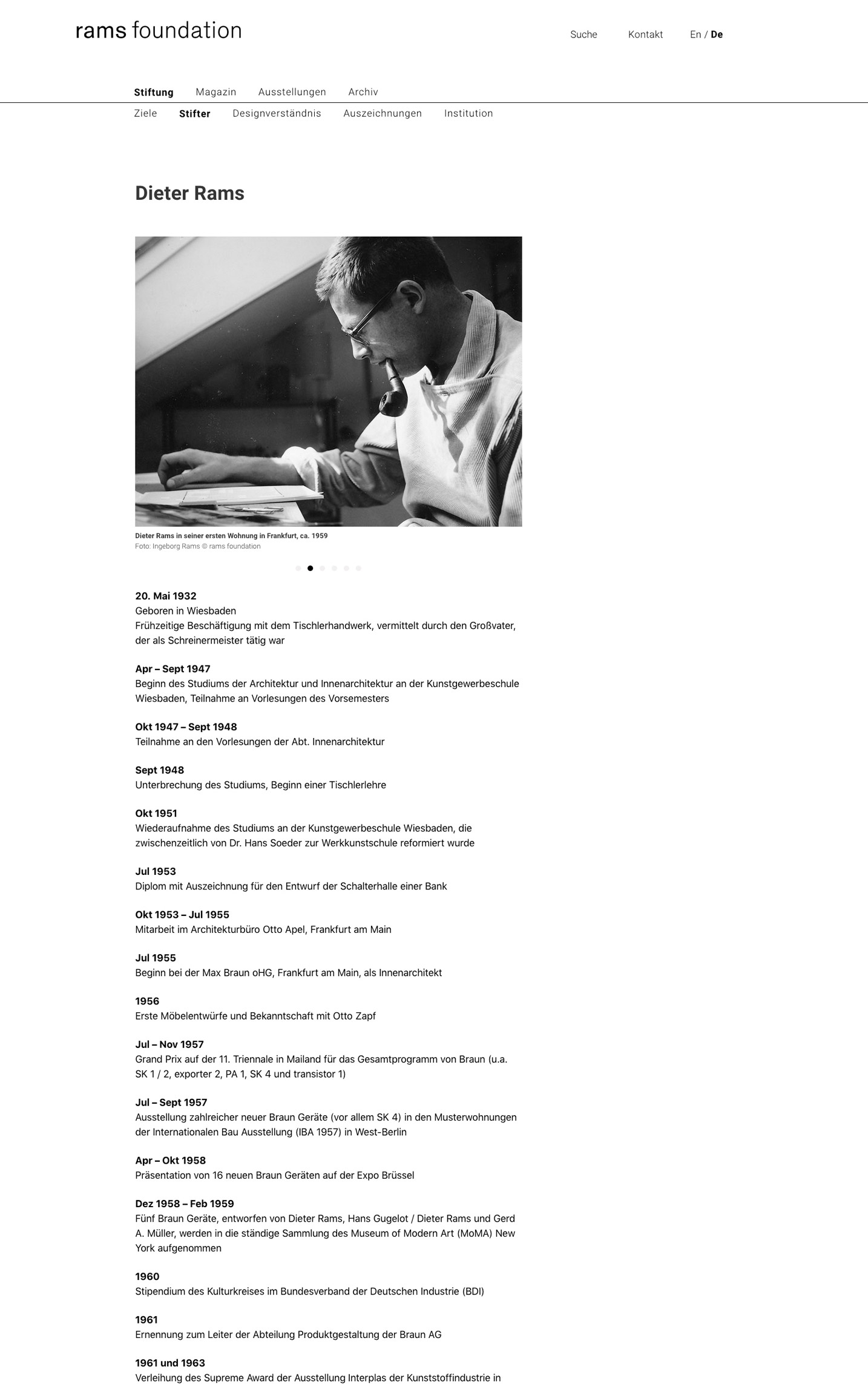 rams foundation Website Screenshot